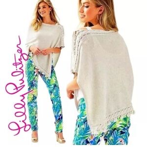 Lilly Pulitzer Sylvan Lightweight Sweater Wrap Poncho